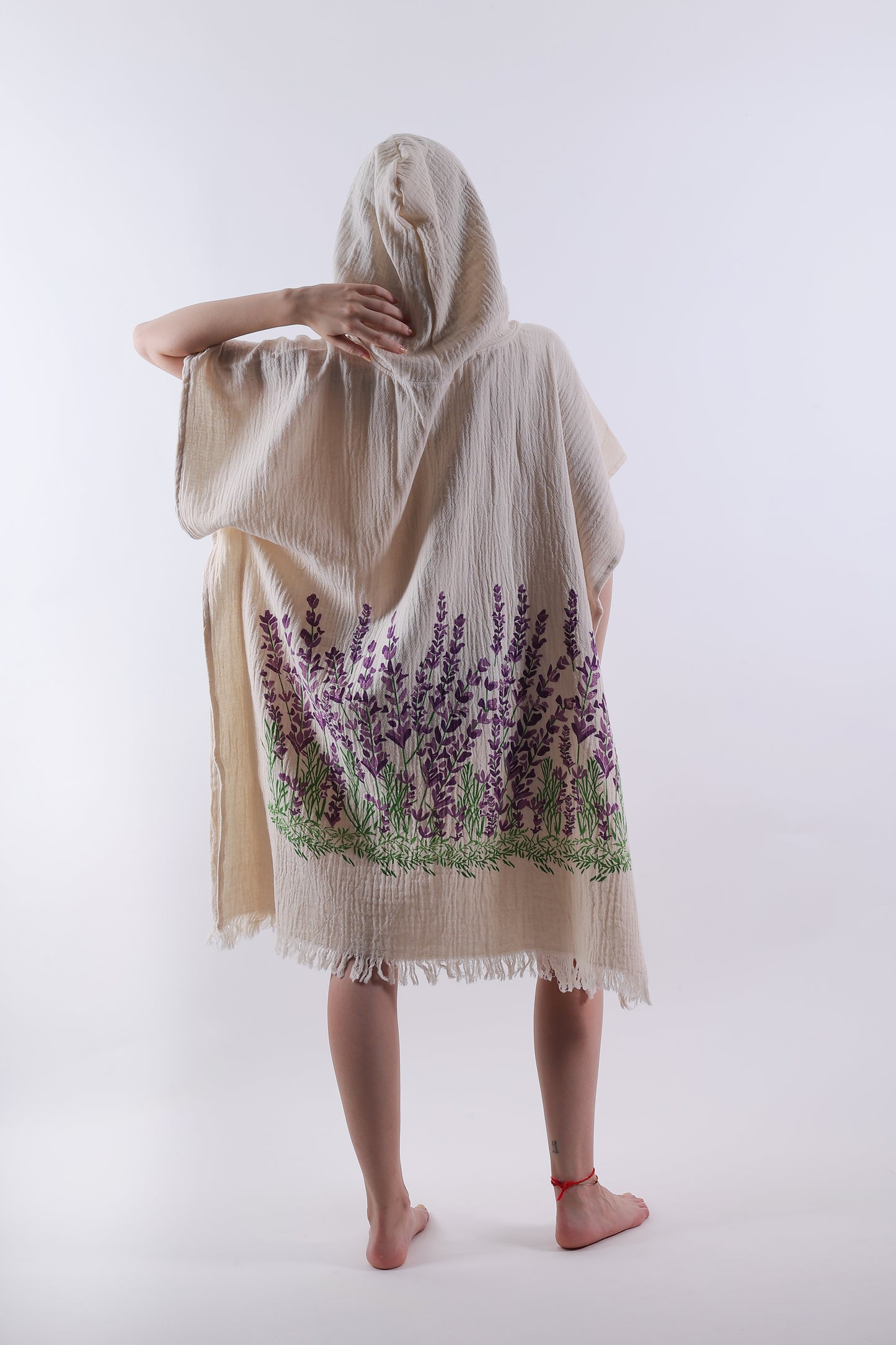 Müslin Lavanta Desenli Panço