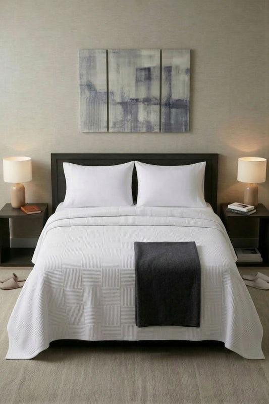 Çift Kişilik Büyük Dama Pike - (10 Adet ) Otel Konforunda Premium Yatak Örtüsü