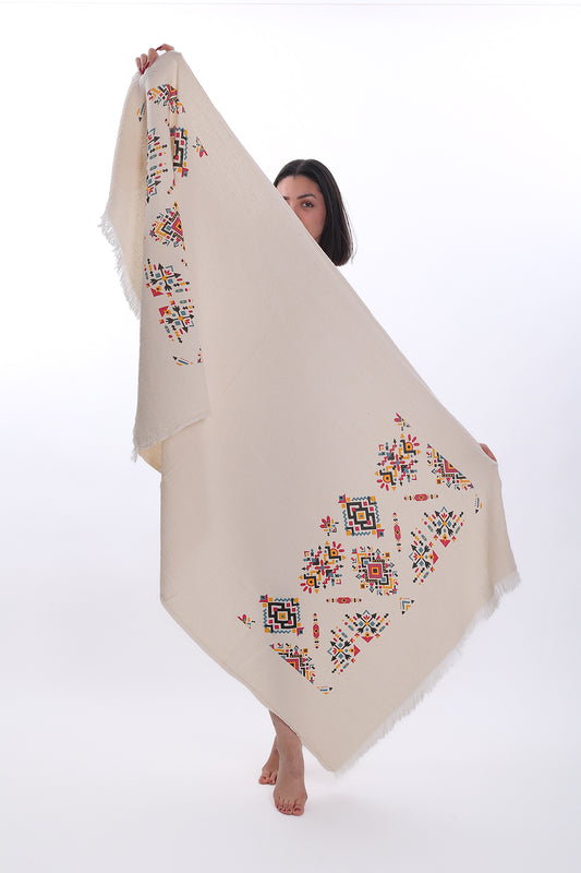Müslin Kilim Desenli Peştemal