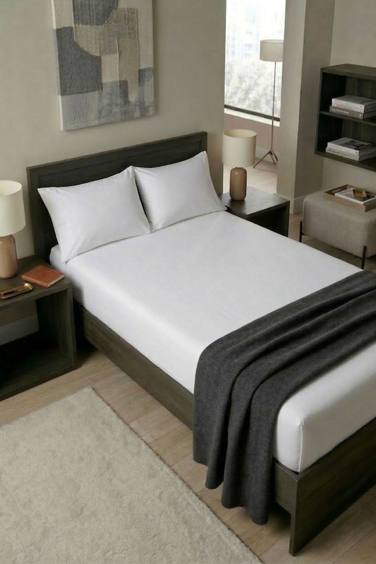 Çift Kişilik Düz Çarşaf - 62 Tel ( 10 Adet ) Otel Konforunda Premium Yatak Çarşafı