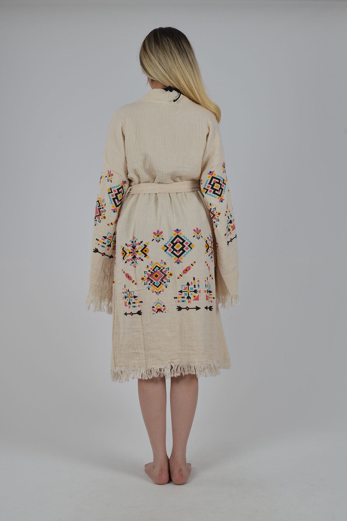 Kilim Desen Müslin Kimono
