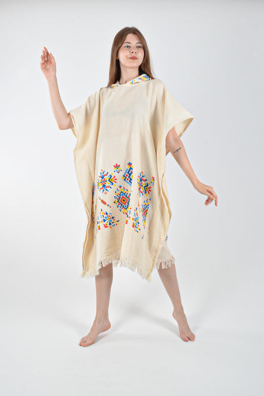 Müslin Etnik Kilim Desenli Panço